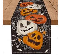 Runner Halloween Centro Tavola Halloween Tovaglie di Halloweens Adatto per Halloweens Feste e Ristoranti a Tema Crea Immediatamente Un'atmosfera Divertente e Fantasiosa(33x183cm)