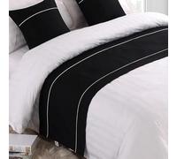 Runner Letto Matrimoniale,Corridore Letto,Copriletto Per Hotel, Proteggi-sciarpa, Proteggi-lenzuolo, Decorazioni Alla Moda Per La Camera Da Letto,Salone Di Bellezza Dell'hotel Inn-black||50x210cm