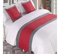 Runner Letto Matrimoniale,Corridore Letto,Copriletto Per Hotel, Proteggi-sciarpa, Proteggi-lenzuolo, Decorazioni Alla Moda Per La Camera Da Letto,Salone Di Bellezza Dell'hotel Inn-Red||50x240cm