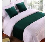 Runner Letto Matrimoniale in Morbido Velluto Decorazione Biancheria da Letto Verde Lusso copriletto Runner per Letto Sciarpa Asciugamano estremità Letto per Hotel 210 x 50 cm