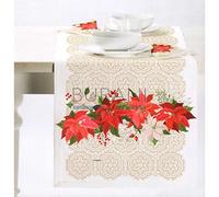 Runner natalizio Caleffi Luce cm.50x150 stampa digitale su tela di cotone