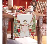 Runner natalizio da tavolo Cotone decorazioni Centrotavola Natale Odette 7145