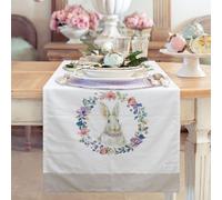 Runner Pasquale Nuvole di Stoffa Bunny 50x150cm Centrotavola Pasqua cotone 6704