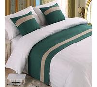 Runner per Letto a Strisce con Motivo a Righe, per Letto, Letto, Sciarpa, Letto, Asciugamano Non sbiadisce, Camera da Letto, 240 x 50 cm