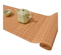 Runner per tavoli Runner da Tavolo in bambù in Stile Giapponese, Tovaglietta Tessuta A Mano, Tovagliette Antiscivolo da Cucina per La Casa, Colore Legno Naturale(Size:30×100cm)