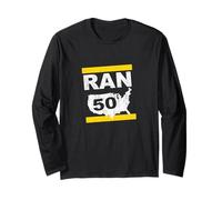 Runner Running 26.2 RAN 50 States Marathon Run Design Maglia a Manica