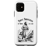 Runner Running Patron San Sebastiano Run Vintage Marathon Custodia per iPhone 11