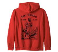 Runner Running Patron San Sebastiano Run Vintage Marathon Felpa con Cappuccio