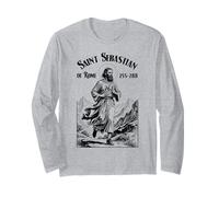 Runner Running Patron San Sebastiano Run Vintage Marathon Maglia a Manica