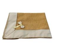 Runner Striscia Centrini Centro Quadrato Tovaglia x6 e x12 in Juta con Smerlino