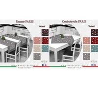 Runner Striscia+Centrotavola Centro Cucina Tavolo Stampa Cuoricini Made In Italy