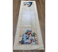 Runner Striscia Fantasia Natalizia Vingi In Gobelin Decorazione Tavola 45x140 Cm
