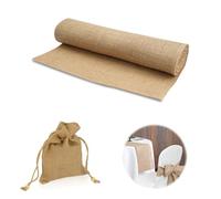 Runner Tavola in luta, 30cm x 3 m Runner Juta, Naturale Runner da Tavola Juta Tessuto, Runner da Tavola in Tela di luta, Juta Rotolo,per Matrimoni, Decorazione da la Casa di Natale e Confezioni Regalo