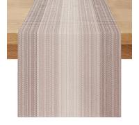 Runner Tavola Moderno Beige 40 x 100 cm Rustico Runner da Tavola Retrò per Banquet Primaverile Legno Striscia Texture Decorazioni per Festa Cucina Banquet Soggiorno