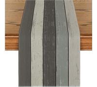 Runner Tavole Turchese Stile Antico Rustico In Legno, Runner Da Tavolo Primavera/Estate A Righe, Impermeabile Per Esterno, Decorazione Per Matrimoni Buffet Festa(Style F,33x275cm)