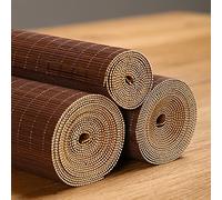Runner Tavolo Da Tavolo In Bamboo Tessuto A Mano Tradizionale, Tappetino Tappetino Resistente Alle Macchie Da Isolamento Termico Marrone Per Vacanze Decorazione Da Tavolo Da Festa, Puli(Size:30×100cm)