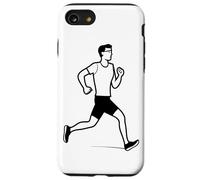 Running Boy Line Art Maratona Racewalking Custodia per iPhone SE (2020) / 7 / 8