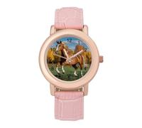 Running Brown Horse Orologio da polso da donna personalizzato moda cinturino morbido regali per compleanni San Valentino, Stile:, regular, MHXYZHW