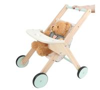 Running Car for Chies - Attività di attività in legno per bambini, giocattoli di apprendimento educativo per l'addestramento di equilibrio, giocattoli di ruolo interattivo per la spinta, il supporto d