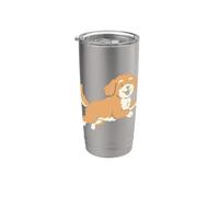 Running Cavapoo Dog Breed Mom Pet Lovers Owner Bicchiere termico in acciaio inox doppia parete