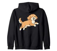 Running Cavapoo Dog Breed Mom Pet Lovers Owner Felpa con Cappuccio