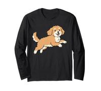 Running Cavapoo Dog Breed Mom Pet Lovers Owner Maglia a Manica