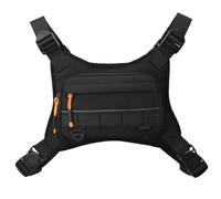Running Chest Pack - Adjustable Breathable Vest, Sport Storage Bag | Nylon Oxford Cloth Build Drop Resistant Wear Resistant Design, Multiple Pouches Large Capacity Portable Gym Hiking Travel Cycling S