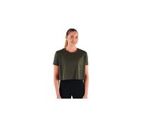 Running circle smooth operator khaki crop top