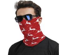Running Deer Red Print Ghetta da Collo Elastico Passamontagna Antivento Sciarpa al Collo per Uomo Pesca Multiuso Bandana