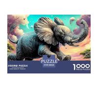 Running ElephantBreathtaking Jigsaw Puzzles for Adults A 1000-Piece (Advanced) Assortment of Impossible, Hard, And Difficult Challenging Puzzle Educational Games for Women And Men - A Thrilling Endea