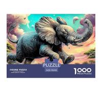 Running ElephantSpectacular 1000-Piece Jigsaw Puzzles for Adults Showcasing The Spectrum of Impossible-to-Difficult Challenging Puzzle Games - These Spectacular Jigsaw Puzzles Engage Adults And Kids