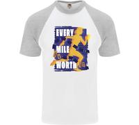 Running Every Mile Cross Country Marathon Runner Uomo S/S Baseball T-Shirt