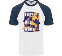 Running Every Mile Cross Country Marathon Runner Uomo S/S Baseball T-Shirt