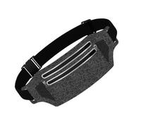 Running Fanny Pack, Lightweight Running Belt, Adjustable Waist Pack 34x18x13cm, Secure Storage for Hiking, Cycling, Training, Black, Gray-Black