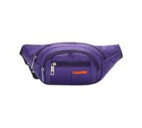 Running Fanny Pack Uomo e Donna Telefono Mobile Out of Home Casual Messenger Bag Stampato Close Fitting Portafoglio Caccia Marsupio, Viola, Taglia unica