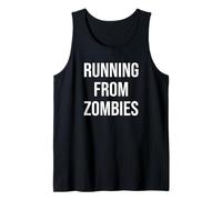 Running from Zombies Funny Runner Palestra Fitness Allenamento Canotta