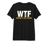 Running Funny Where's The Finish Marathon Runner Maglietta Premium