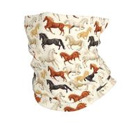 Running Horse Cool Print 26X30Cm Antiscivolo Protezione del Viso Elastico Headwrap per Pesca Ciclismo Outdoor