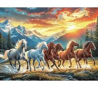 Running Horse Rompicapo 1000 Pezzi Per Regalo Di Battesimo Cartone Spesso Per Bambini Magical Cosmic Creatures Tema Baby Per Attività Educativa Con Confezione Regalo Da Passatempo 1000 PCS/75x50cm