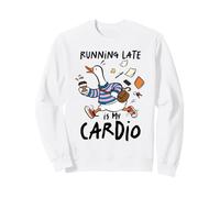 Running Late è Il Mio Cardio Funny Goose Design Felpa