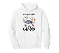 Running Late è Il Mio Cardio Funny Goose Design Felpa con Cappuccio