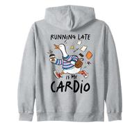 Running Late è Il Mio Cardio Funny Goose Design Felpa con Cappuccio