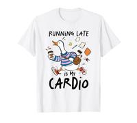 Running Late è Il Mio Cardio Funny Goose Design Maglietta