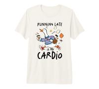 Running Late è Il Mio Cardio Funny Goose Design Maglietta Premium