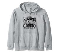 Running Late è Il Mio Sport Cardio Funny Marathon Runner Felpa con Cappuccio