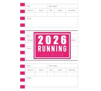 Running Log Book 2026: Daily Running Journal and Training Tracker | 110 Pages for Mileage, Time & Notes | 6x9 inches or (A5)