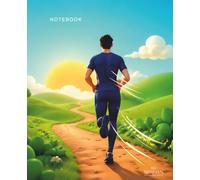 Running Man Lined Notebook - 7.5x9.25 In - 100 pages: Sunrise Hills Active Lifestyle Composition Book for Men, Teens, and Athletes | College Ruled ... Workout Tracking, Journaling, and School