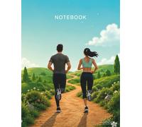 Running Man & Woman Lined Notebook - 8.5x11 In - 100 pages: Shared Active Lifestyle Large Composition Book for Men, Women, and Couples | College Ruled ... Partners, Fitness Goals, Journaling & School