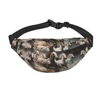 Running of the Horses - Marsupio da viaggio alla moda, adatto per sport, corsa, ciclismo, viaggi, pesca, per ragazzi, grande borsa a tracolla