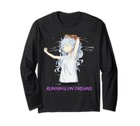 Running On Dreams Camicia - Carino Soft Sleepy Girl Kawaii Anime Maglia a Manica